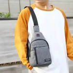 Morral cruzado unisex 3 cierres 29x19cm