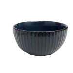 Bowl loza 600 ml labrado azul y dorado 6,8x14cm diám
