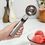 Cuchara para helado acero inoxidable con pulsador 19x5,5cm diám. - Imagen 5