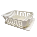 Escurridor plástico platos y cubiertos con bandeja 30x21,5x8cm - Imagen 2