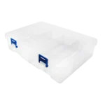 Caja organizadora plástico transparente 4 espacios 16,5x23x6cm - Imagen 2