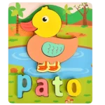 Rompecabezas didáctico madera encastre - Imagen 3