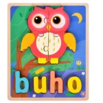 Rompecabezas didáctico madera encastre