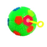 Pelota para mascotas pinchos luces chifle 8 cm