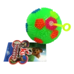Pelota para mascotas pinchos luces chifle 8 cm - Imagen 2