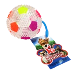 Pelota para mascota transparente pinchos luces chifle 7 cm - Imagen 3