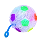 Pelota para mascota transparente pinchos luces chifle 7 cm - Imagen 5