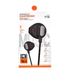 Auriculares T10 big bass micrófono conector jack 3,5