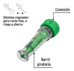 Puntero para manguera jardín con valvula de control de riego 15cm largo - Imagen 6