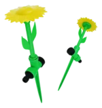 Regador flor para jardín con estaca plástico 34x10cm - Imagen 4