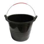 Balde negro plástico 6,5lt 29diámx22cm alto