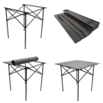 Mesa camping plegable aluminio y plástico 50x50x53cm - Imagen 2