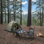 Mesa camping plegable aluminio y plástico 50x50x53cm - Imagen 3