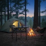 Mesa camping plegable aluminio y plástico 50x50x53cm - Imagen 4