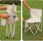 Silla camping chica plegable lona y plástico con bolsillo 58x30x30cm - Imagen 6