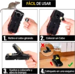 Trampa para ratones plástico con depósito para cebo 14x7,5x7,5cm - Imagen 5