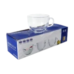 Taza vidrio 400ml x 3 unidades 10,5diámx 8cm
