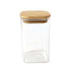 Frasco vidrio 300 ml c/tapa bambú 6x 10cm - Imagen 3