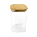 Frasco vidrio 600ml c/tapa bambú 8x 12,5cm - Imagen 5