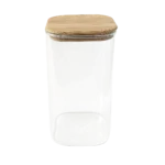 Frasco vidrio 1300ml c/tapa bambú 10x18cm - Imagen 2