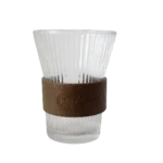 Jarra vidrio 1250ml (24,5x 13cm) c/tapa bambú + 6 vasos (20,2x 7,8cm) - Imagen 2