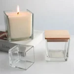Porta vela vidrio cuadrado 8x 8cm - Imagen 5