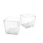 Porta vela vidrio cuadrado 8x 8cm - Imagen 3