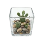 Porta vela vidrio cuadrado 8x 8cm - Imagen 4
