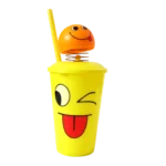 Vasorbito plástico caritas c/sorbito 400ml 8x12,5cm