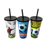 Vasorbito plástico soccer c/sorbito 600ml 9x 16cm - Imagen 3