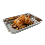 Asadera rectangular acero inox. 39,5x 29,5x 5cm
