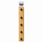 Perchero madera 5 ganchos con tacos fischer 40x 5cm
