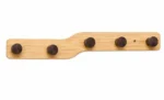 Perchero madera 5 ganchos con tacos fischer 40x 4,3cm